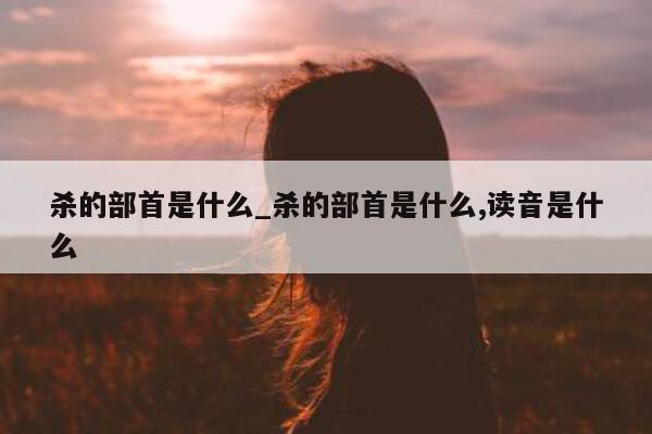 杀的部首是什么_杀的部首是什么, 读音是什么 - 第 1 张图片 - 小城生活