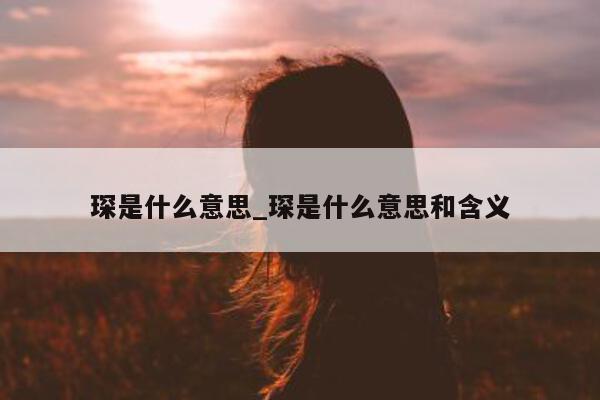 琛是什么意思_琛是什么意思和含义 - 第 1 张图片 - 小城生活