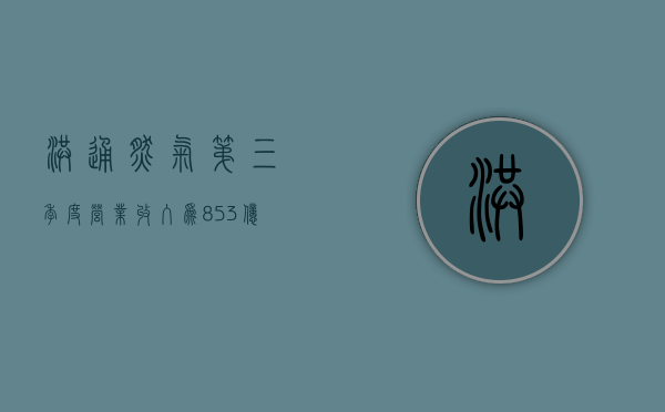 洪通燃气：第三季度营业收入为 8.53 亿元	，同比增长 65.69%- 第 1 张图片 - 小城生活