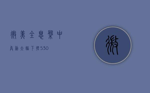 微美全息盘中异动 大幅下挫 5.30%- 第 1 张图片 - 小城生活