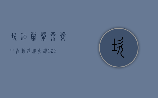 坎伯兰药业盘中异动 股价大涨 5.25%- 第 1 张图片 - 小城生活