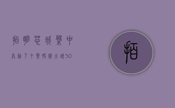 拍明芯城盘中异动 下午盘股价大跌 5.08% 报 2.80 美元 - 第 1 张图片 - 小城生活