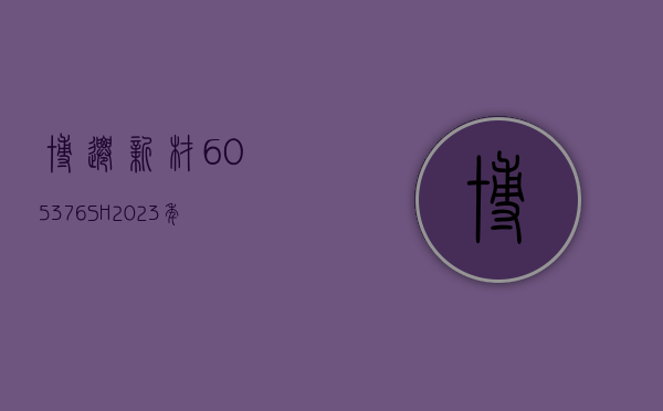 博迁新材(605376.SH)：2023 年净亏损 3231.11 万元 - 第 1 张图片 - 小城生活