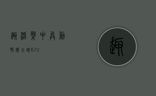 趣活盘中异动 股价大跌 6.72%- 第 1 张图片 - 小城生活