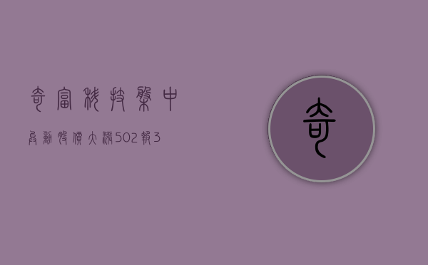 奇富科技盘中异动 股价大涨 5.02% 报 32.87 美元 - 第 1 张图片 - 小城生活