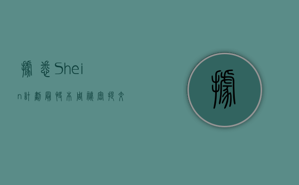 据悉 Shein 计划最快本周秘密提交在伦敦 IPO 文件 - 第 1 张图片 - 小城生活