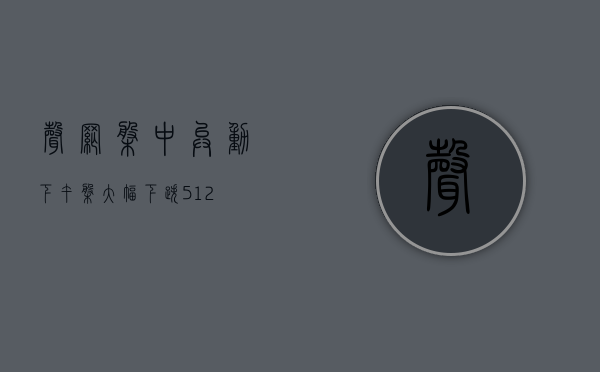 声网盘中异动 下午盘大幅下跌 5.12%- 第 1 张图片 - 小城生活