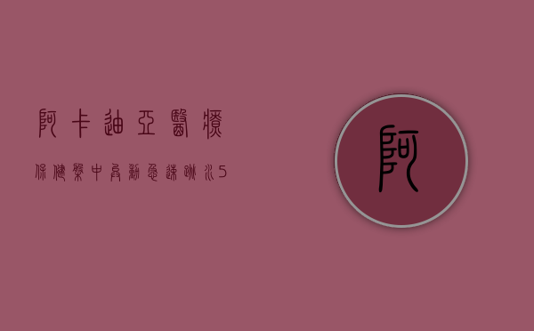 阿卡迪亚医疗保健盘中异动 急速跳水 5.06%- 第 1 张图片 - 小城生活