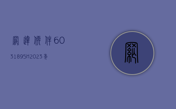 网达软件(603189.SH)2023 年度每股派 0.1 元 股权登记日为 6 月 6 日 - 第 1 张图片 - 小城生活