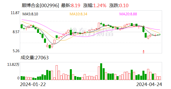 顺博合金：2023 年实现净利润 1.25 亿元 同比下降 37.45%- 第 1 张图片 - 小城生活