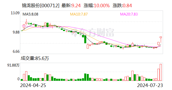 锦龙股份逆市摘 2 连板！旗下中山证券扭亏为盈 仅 6 月就狂赚 1.4 亿元 - 第 1 张图片 - 小城生活