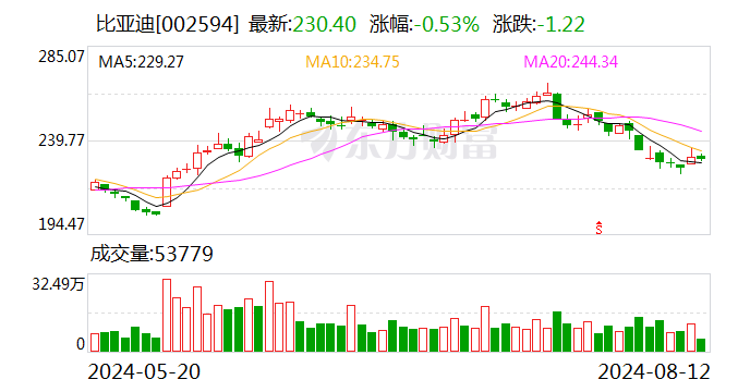 深股通连续 5 日净卖出比亚迪 累计净卖出 8.23 亿元 - 第 1 张图片 - 小城生活