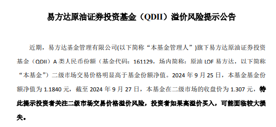 易方达旗下 4 只产品提示溢价风险 并购重组 LOF、科创 100ETF 增强今日停牌 1 小时 - 第 4 张图片 - 小城生活