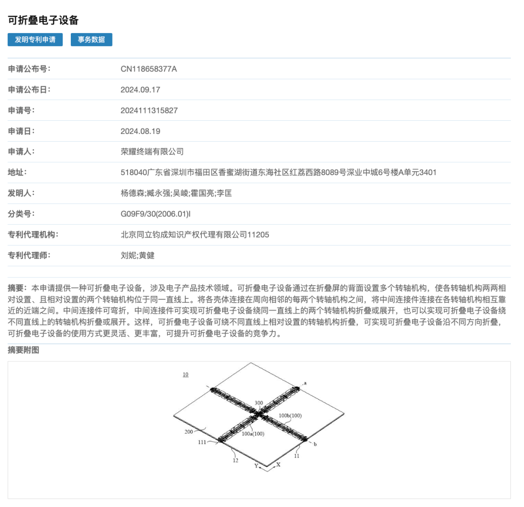 曝大部分新旗舰或涨价 | 十字型四折叠？荣耀新专利曝光 - 第 4 张图片 - 小城生活